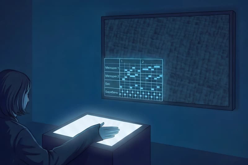 Фрагмент ткани, используемой в интерактивной системе сонификации